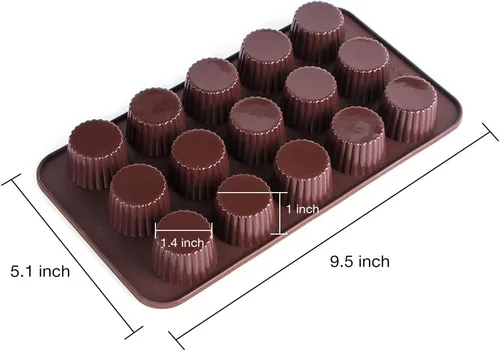 Miniatura 2 de Webake - Moldes de silicón para chocolate, molde para hornear para gelatina, bombas de grasa de Keto, Marrón