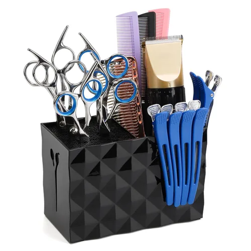 Segbeauty Soporte para tijeras de peluquería, estuche profesional para herramientas de corte de cabello, soporte para cepillos de pelo, caja de