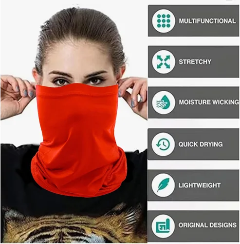 Miniatura 4 de Máscara facial multibandana, polaina para el cuello, sin costuras, diadema mágica para exteriores, bufanda facial para polvo, viento y resistencia a