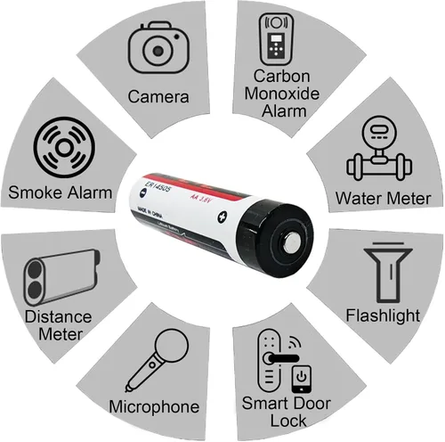 Miniatura 5 de WEIMAA - Paquete de 5 baterías de litio ER14505 3.6V 2700mAh LS14505 AA baterías de litio con conector 2.0