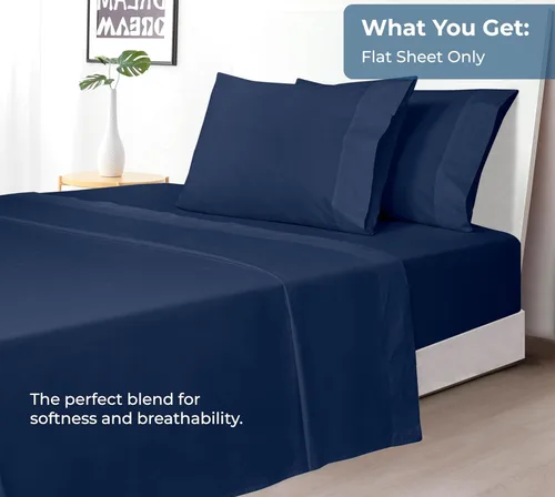 Miniatura 141 de Royale Linens Sábana encimera de tamaño individual XL 100% Algodón Orgánico – Super suave – Sábanas superiores de percal – Sábana encimera