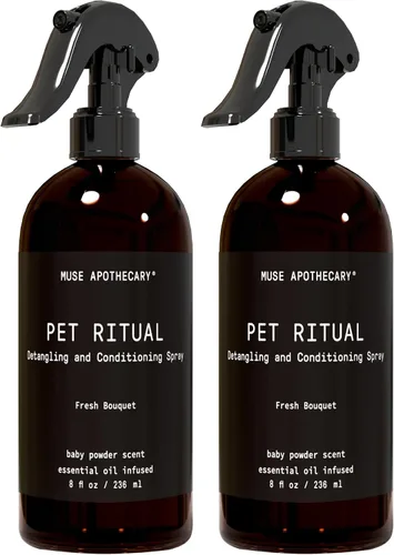 Miniatura 8 de Muse Apothecary Pet Ritual - Aerosol desenredante para perros y gatos, espray desenredante para mascotas, acondicionador desenredante en aerosol