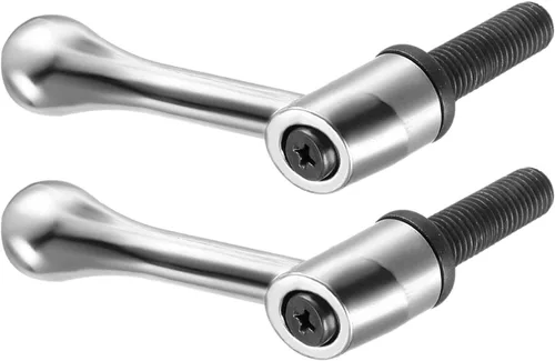 Miniatura 7 de METALLIXITY Mango de sujeción ajustable (M10 x 0.984 in), 1 unidad, mango de nivel de trinquete de botón macho de metal, para equipos