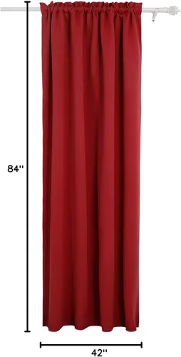 Miniatura 9 de Cortinas opacas Deconovo con barra en tamaño de 42 pulgadas, un panel