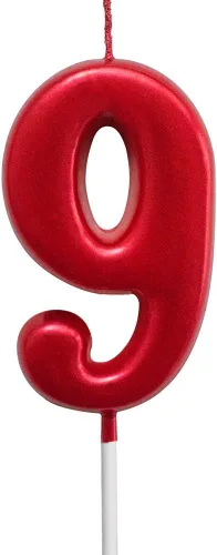 Miniatura 17 de Velas de Cumpleaños Rojas 3 Velas 3er Tres Años Pastel Número Romano Enfriador Número Vela No 30 31 32 33 34 35 36 37 38 39