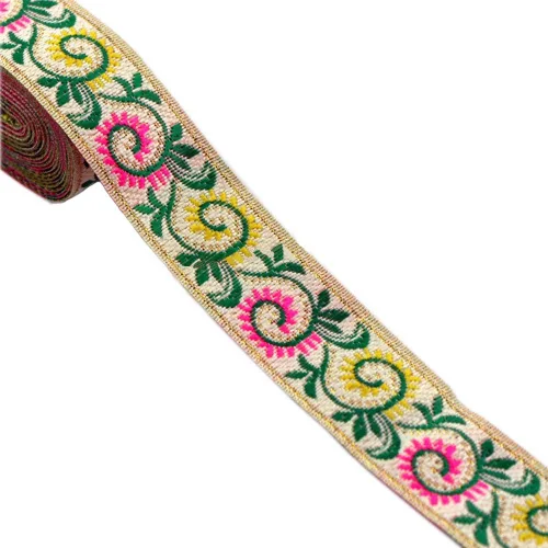 Miniatura 12 de MSCFTFB Patrones de pasley - Cinta de tela de jacquard, cintas de tela tejida con flecos para accesorios de ropa, correas de adorno, cinturones