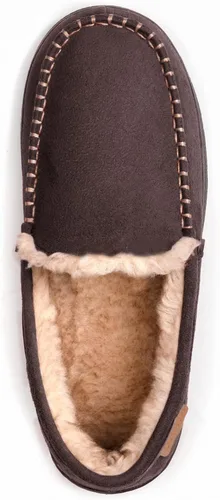 Miniatura 2 de Zigzagger - Pantuflas estilo mocasín de microgamuza y espuma viscoelástica, para hombre