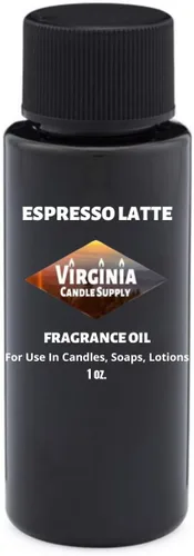 Aceite de fragancia Espresso Latte (botella de 1 onza) para hacer velas, hacer jabón, tartaras, aerosoles para habitación, lociones, ambientadores