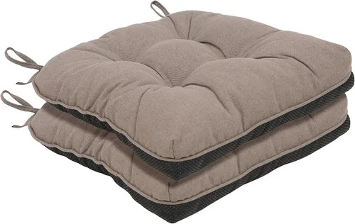 Miniatura 12 de RACE LEAF Cojines para sillas de comedor, paquete de 4 unidades, almohadillas de espuma viscoelástica para sillas de cocina con lazos y respaldo