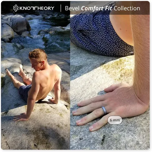 Miniatura 21 de Knot Theory - Anillo de boda de silicón para hombres y mujeres Anillos de goma finos de calidad superior con gran estilo, comodidad; son ideales