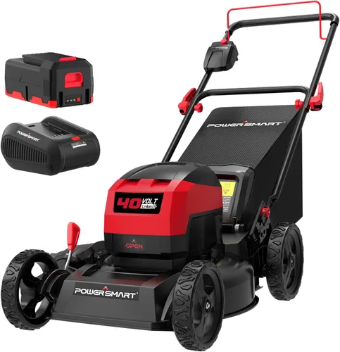 Miniatura 12 de PowerSmart - Cortacésped eléctrico con cable de 14 pulgadas, 12.5 amperios, altura de mango ajustable, 6 alturas de corte, bolsa de colección de 10