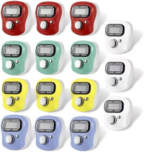 Miniatura 6 de TESEAS Contador Electrónico de Dedos, Contador de Mano con Pantalla LCD Digital de 5 Dígitos, Mini Contador de Clicks, Contadores Resetables