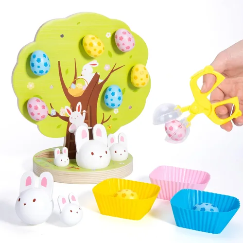 Miniatura 9 de Woodtoe Juguetes de habilidad motora fina para niños pequeños, juguetes sensoriales de madera Montessori para niños pequeños de 3, 4, 5, 6 años