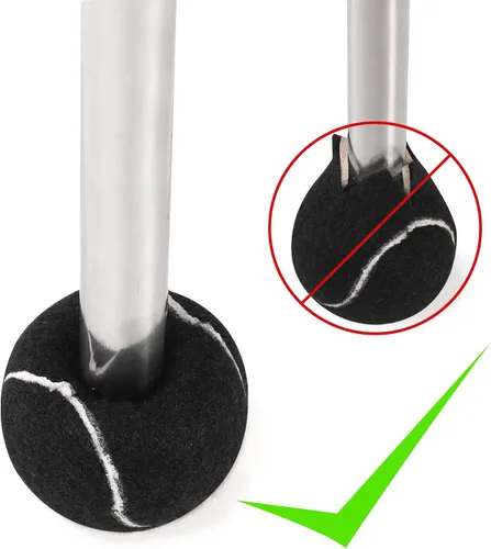 Miniatura 9 de Hiceeden 24 pelotas de tenis precortadas para caminantes, pelotas antideslizantes resistentes, de larga duración para silla, escritorio, patas