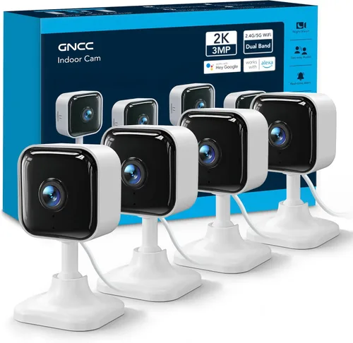 Miniatura 12 de GNCC Cámara de seguridad interior 2K para el hogar, cámara para mascotas 0.08 oz/0.18 oz WiFi, mini cámara para perros con aplicación de teléfono