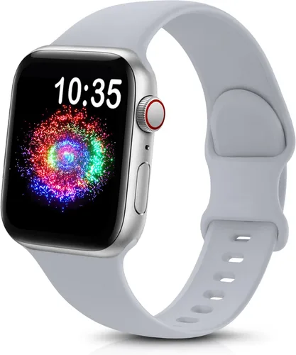 Miniatura 30 de TreasureMax - Correa deportiva compatible con Apple Watch de 38, 40, 41, 42, 44, 45, 46 y 49 mm, correa de silicona suave compatible con Apple Watch