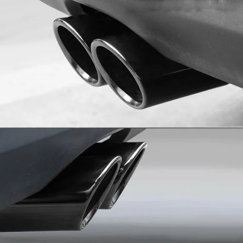 Miniatura 3 de Dsycar Silenciador de tubo de escape de coche de acero inoxidable con revestimiento negro pulido compatible con VW Volkswagen JETTA 2009-2018