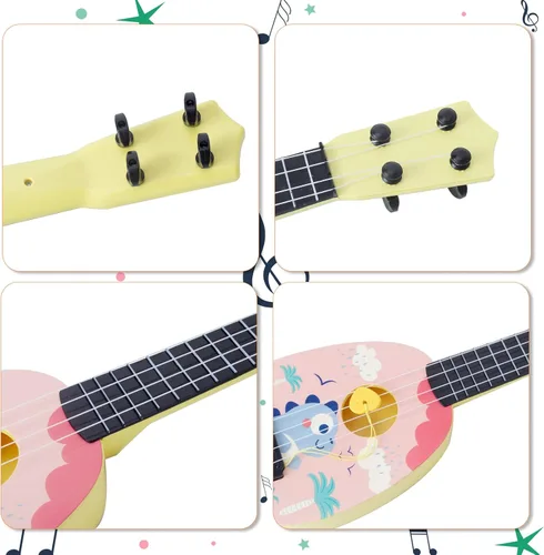 Miniatura 4 de YOLOPLUS+ Ukulele Guitarra Juguete para Niños Pequeños de 17 Pulgadas, 4 Cuerdas, Mini Guitarra para Niños - Instrumentos Musicales para Niños