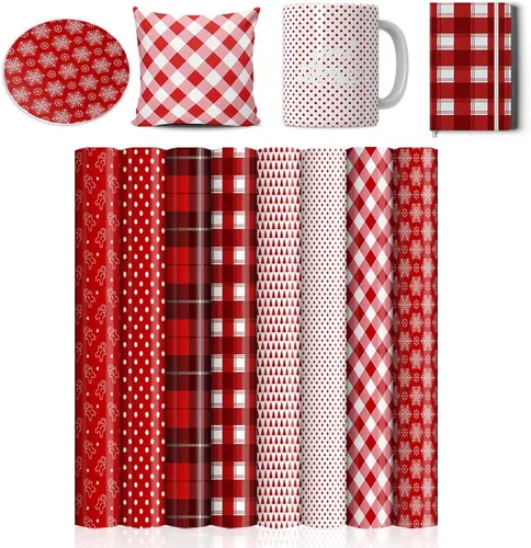 Miniatura 17 de Hojas de transferencia, papel de sublimación de acuarela, papel de transferencia para camisetas en blanco, vasos, tazas, 8 unidades, 12 x 12