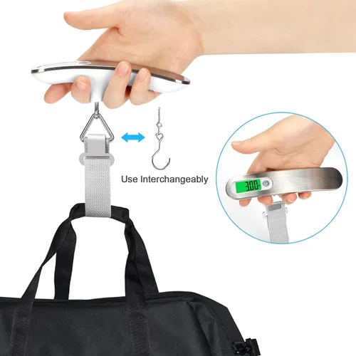 Miniatura 4 de Báscula de equipaje de alta precisión báscula de equipaje portátil para maleta, báscula digital de mano electrónica de 110 libras110.2 lbs