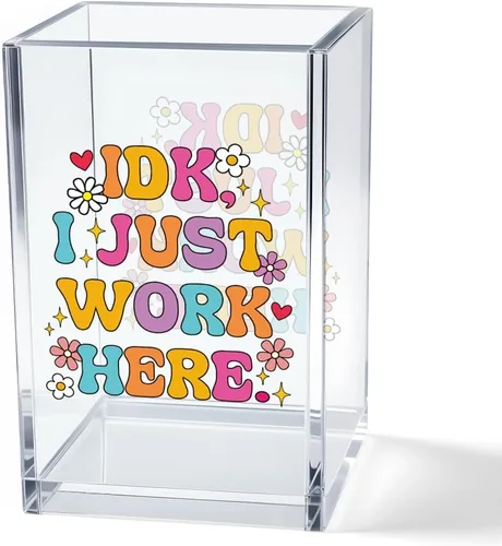 Miniatura 17 de It's Fine I'm Fine Soporte para Lápices y Bolígrafos Cosméticos de Acrílico, Divertido Soporte para Bolígrafos de Gato Negro, Regalo para Amantes