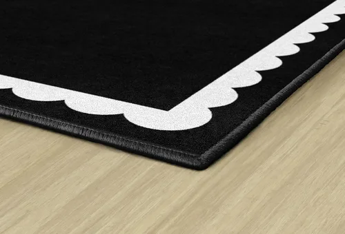 Miniatura 5 de Flagship Carpets Alfombra educativa con borde festoneado arcoíris para habitación de niños, aula de niños, alfombra de juegos para enseñanza y sala