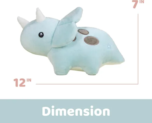 Miniatura 4 de Bellzi Triceratops - Lindo juguete de peluche de animal de peluche, adorable juguete de dinosaurio suave y regalos, regalo perfecto para niños