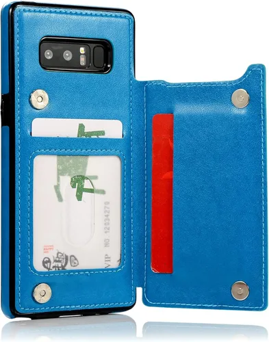 Miniatura 5 de Funda de teléfono para Samsung Galaxy Note 8 con protector de pantalla de vidrio templado y tarjetero con soporte para tarjetero, accesorios