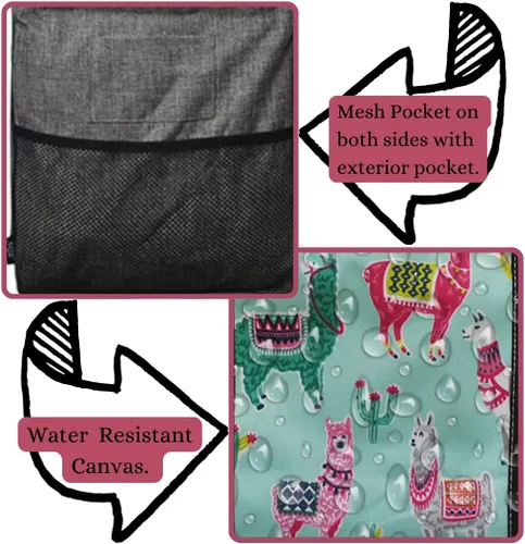 Miniatura 420 de NGIL Bolsa de comestibles reutilizable extra grande plegable de gran tamaño para comestibles, almacenamiento, picnic, playa, Bronco-negro occidental