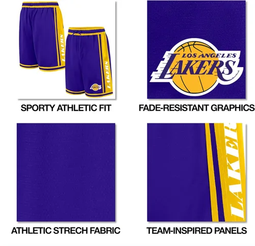 Miniatura 5 de Ultra Game Pantalones cortos de baloncesto oficiales de la NBA para hombre, de malla de aire súper suave para el día del juego - Ajuste clásico