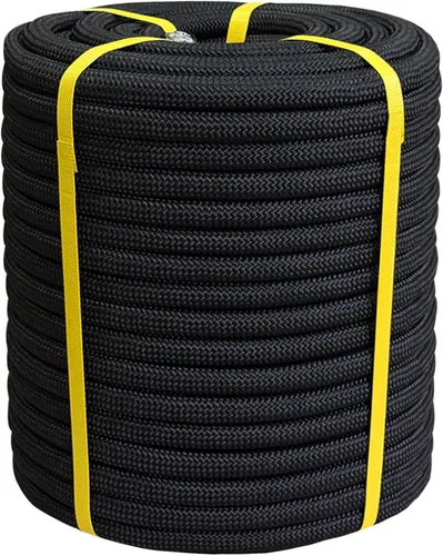 Miniatura 8 de Cuerda de poliéster doble trenzada (1/2 pulgada x 50 pies), cuerda de aparejo de arborista fuerte, 48 hebras para trabajo en árboles, escalada