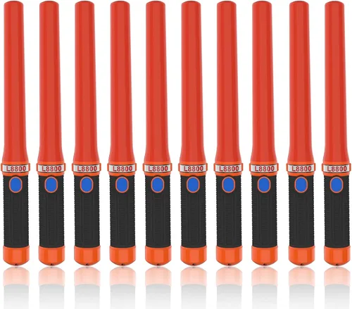 Miniatura 8 de Varita de tráfico LED para control de tráfico de 16 pulgadas, 4 piezas de bastón de tráfico de alta visibilidad con 3 modos de parpadeo