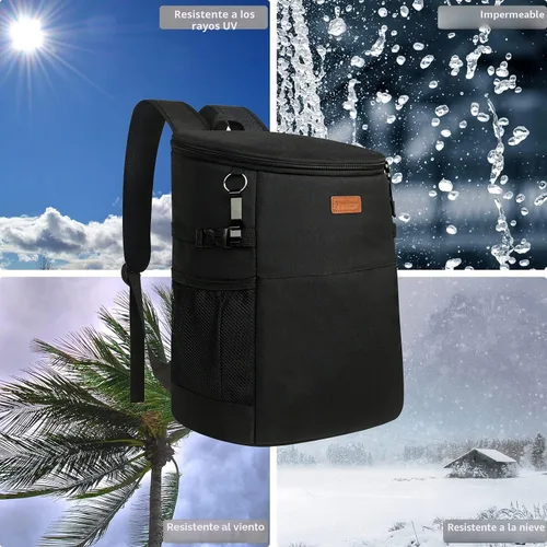 Miniatura 7 de Mochila Enfriadora de Camping para 30 Latas, Mochilas Enfriadoras Suaves Aisladas a Prueba de Fugas Bolsa Enfriadora de Viaje Impermeable Almuerzo
