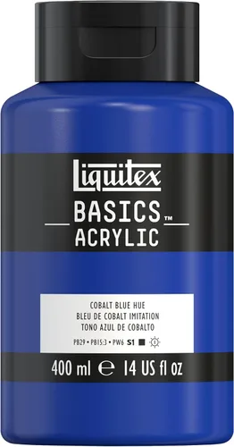 Miniatura 122 de Liquitex BASICS Pintura Acrílica, Botella de 400ml (13.5 oz), Blanco Titanio Titanio Blanco