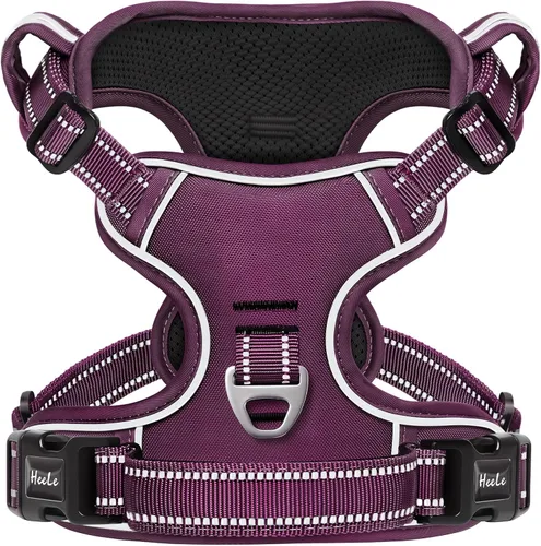 Arnés para perro HEELE para perros grandes sin tirones Chaleco arnés para perro grande con mango acolchado suave reflectante para entrenamiento al