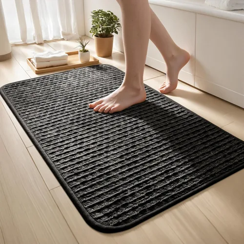 Miniatura 21 de Alfombra de Baño Fina Antideslizante con Respaldo de Goma de Secado Rápido Súper Absorbente Alfombras de Baño que Caben Debajo de la Puerta