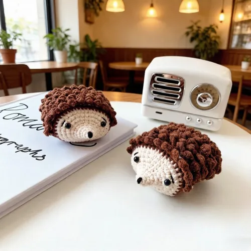 Miniatura 4 de Hedgehog - Funda de punto compatible con AirPods Pro y Pro 2, bonita funda acogedora con protección antiarañazos, bolsa para auriculares de aspecto