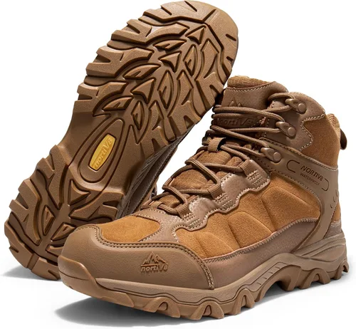 Miniatura 18 de NORTIV 8 - Botas de senderismo impermeables para hombre, zapatos de montañismo ligeros para exteriores