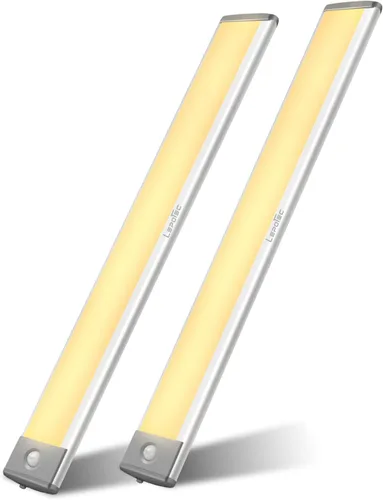 Miniatura 10 de LEPOTEC 30 Luces LED Debajo del Mostrador para Armarios, Luz LED para Gabinetes con Sensor de Movimiento, Luz de Despensa Operada con Batería