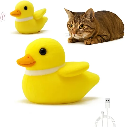 Miniatura 8 de Juguete interactivo de pingüino para gatos, juguete recargable con alas aleteadas con hierba gatera, alas de batir automáticas, divertido juguete