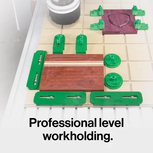 Miniatura 2 de MICROJIG Kit de sujeción CNC MatchFit, Abrazaderas de sujeción para carpintería, CN-P1234K11, Juego de 11 piezas, Verde