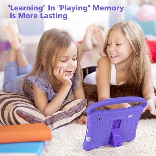 Miniatura 2 de Tableta infantil de 7 pulgadas para niños de edición para niños con doble cámara WiFi, tableta para niños pequeños de 32 GB Android con controles