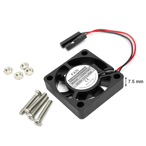 Miniatura 3 de Ventilador silencioso de CC de 1.181 in, ventilador de 3.3 V 5 V para Raspberry Pi 5, 4, 3, B+, 3007 4