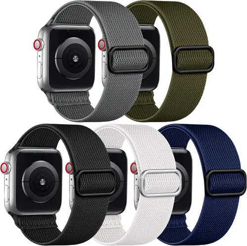 Miniatura 18 de Adorve Correa elástica compatible con Apple Watch Bands Ultra 3/2/1 de 49 mm, 46 mm, 45 mm, 44 mm, 42 mm, 41 mm, 40 mm, 38 mm, para hombres