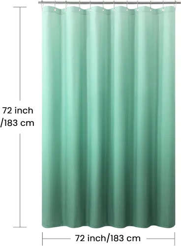 Miniatura 158 de Cortinas de Ducha Negras, Cortinas de Ducha de Poliéster Impermeable con Rayas Horizontales Degradadas en Blanco y Negro Modernas para Baño, 72x72