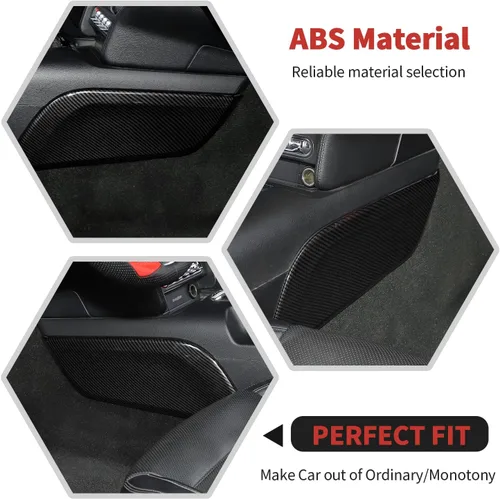 Miniatura 3 de RT-TCZ Cubierta de fibra de carbono para consola central, panel de palanca de cambios lateral, accesorios interiores, decoración para Ford Mustang