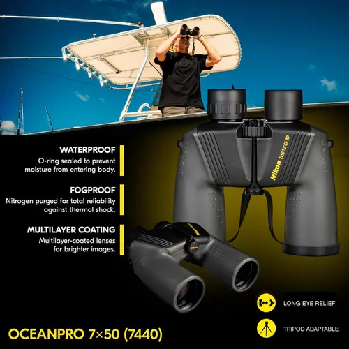 Miniatura 7 de Nikon 7440 OceanPro - Binoculares impermeables de 7 x 50, color negro