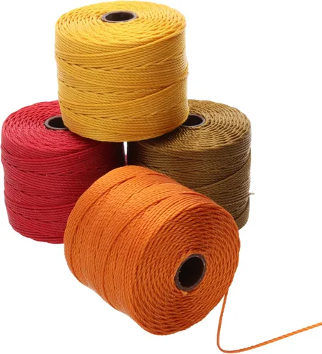 Miniatura 22 de The Beadsmith S-Lon Cordón para Cuentas – Cordón de Nylon Torcido de 0.5 mm para Ensartar, Paquete de 4, Mezcla de Neutrales Fríos, TEX210, 77