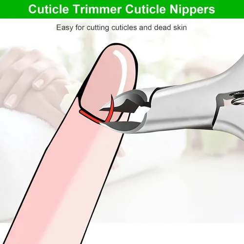 Miniatura 5 de CGBE Cortadora de cutículas, pinza de cutícula de 3/4 de mandíbula extremadamente afilada, herramientas profesionales para recortar cutículas