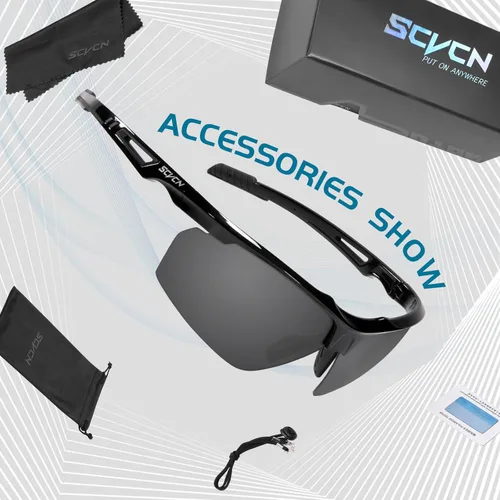 Miniatura 5 de SCVCN Gafas de sol deportivas fotocromáticas para ciclismo, gafas transparentes para hombres y mujeres, protección UV400, MTB BMX, pesca, correr